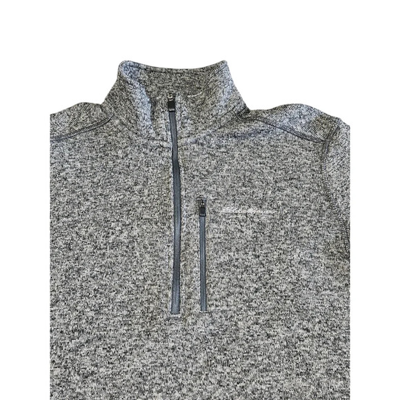 Eddie Bauer Men's Gray 1/4 Zip Fleece Sweater Size LT - Picture 4 of 9